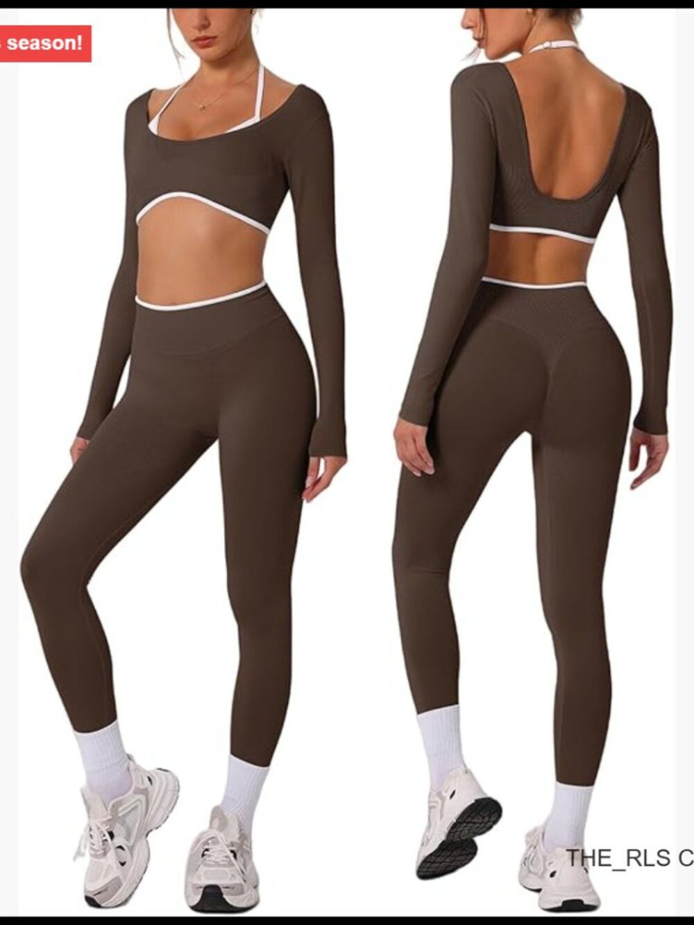Seamless Long Sleeve Crop Top with Integrated Bra and Scrunch Butt Lifting